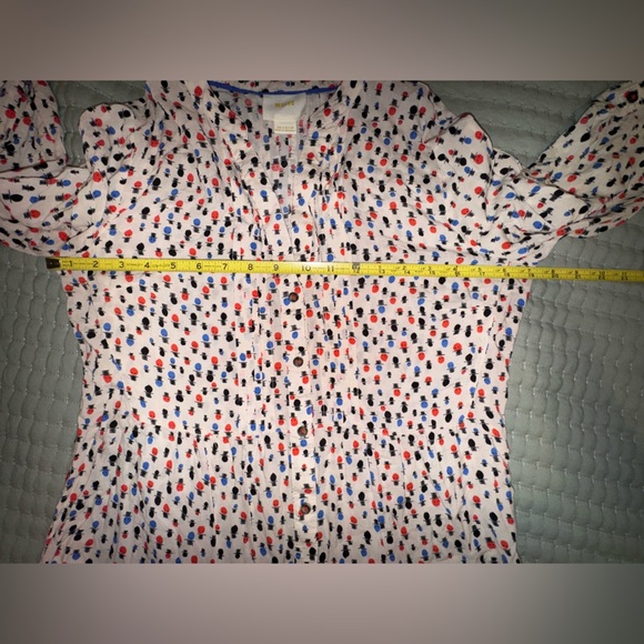 Anthropologie Maeve Womens Calia Pintuck Printed Tunic blouse. Size 6. EUC - Picture 5 of 12